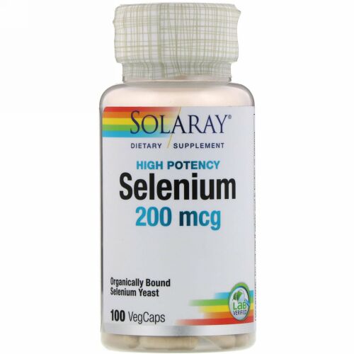 Solaray, セレニウム, 200 mcg, 100錠 (ベジカプセル)