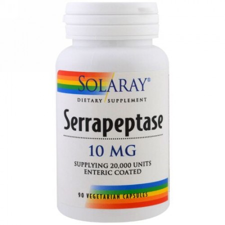 Solaray, セラペプターゼ、10 mg、90植物性カプセル (Discontinued Item)