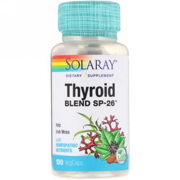 Solaray, Thyroid Blend SP-26, 100 VegCaps (Discontinued Item)