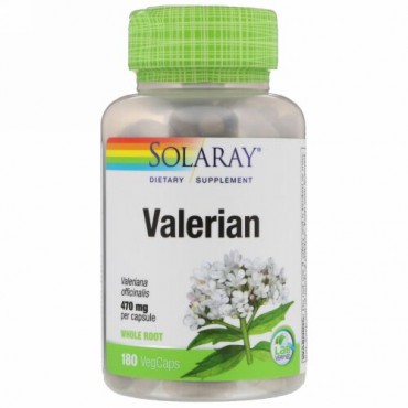 Solaray, Valerian, 470 mg, 180 VegCaps (Discontinued Item)