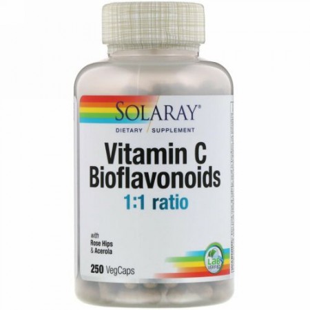 Solaray, Vitamin C Bioflavonoids, 1:1 Ratio, 250 VegCaps
