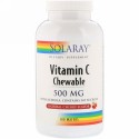 Solaray, ビタミンC チュアブル、天然チェリーフレーバー、500 mg、ウエハース 100枚