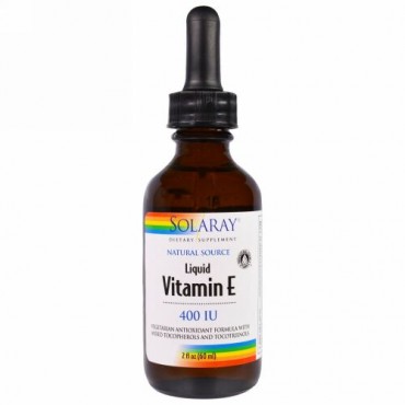 Solaray, ビタミンE, 液状製剤, 400 IU, 2液量オンス (60 ml)