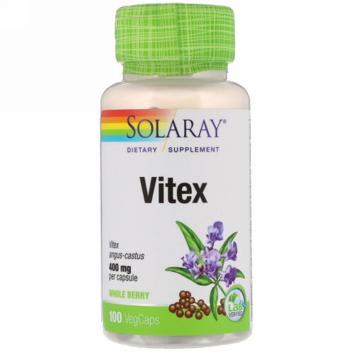 Solaray, ハマゴウ、400mg、植物性カプセル100粒