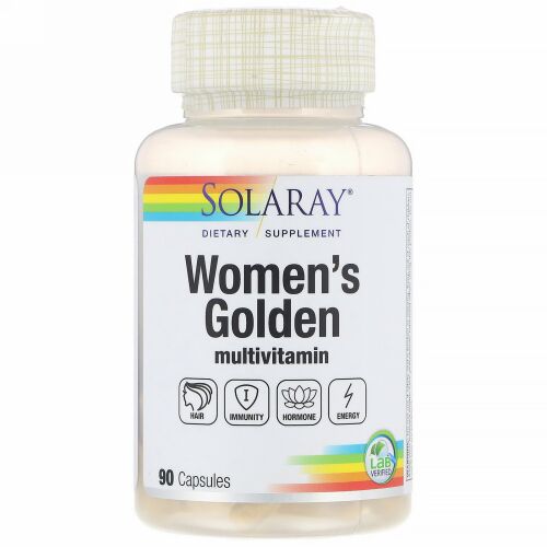 Solaray, 女性用ゴールデンマルチビタミン、90粒