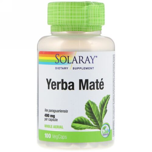 Solaray, Yerba Mate, 490 mg, 100 VegCaps (Discontinued Item)