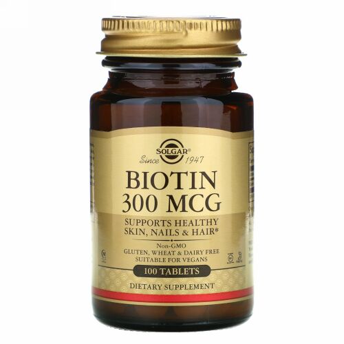 Solgar, ビオチン、300mcg、100粒