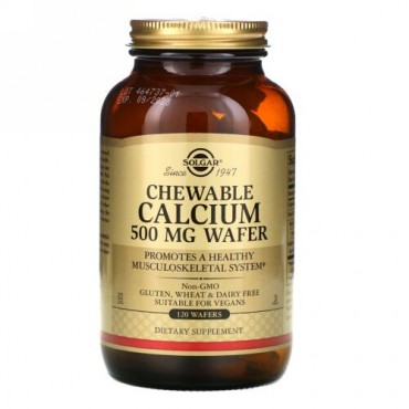 Solgar, チュアブル カルシウム、500 mg、120 ウエハー