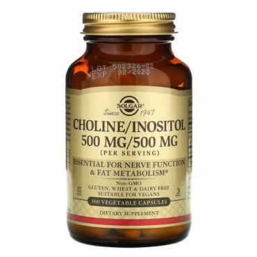 Solgar, Choline/Inositol, 100 Vegetable Capsules