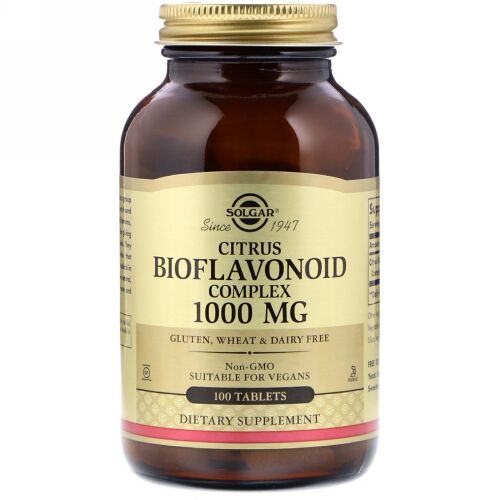 Solgar, シトラス・バイオフラボノイド複合体, 1000 mg, 100 錠