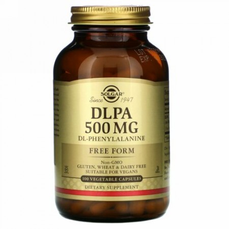Solgar, DLPA、フリー・フォーム、 500 mg、ベジキャップ100 錠