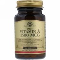 Solgar, ドライビタミンA、1500mcg、100錠