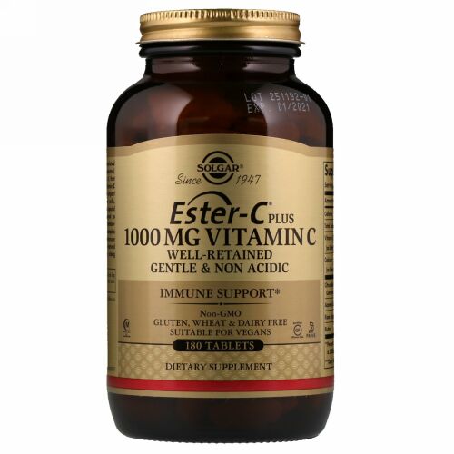 Solgar, エステル-Cプラス、1,000mg、180錠