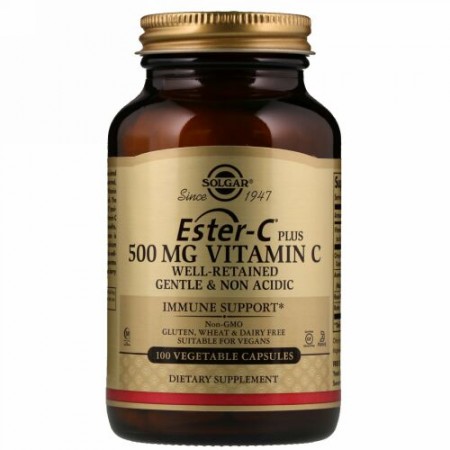 Solgar, エステル-Cプラス、 500mg、植物性カプセル100個
