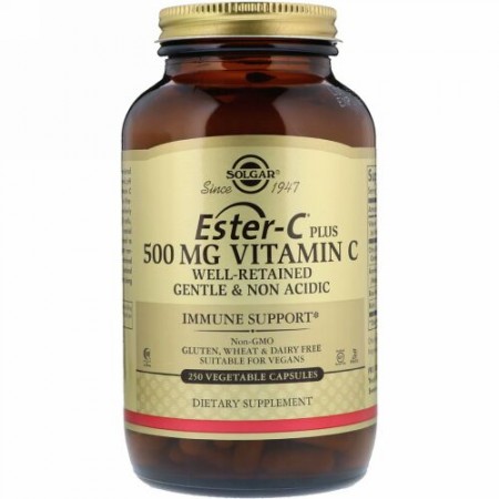 Solgar, エステル-Cプラス、500 mg、250植物性カプセル