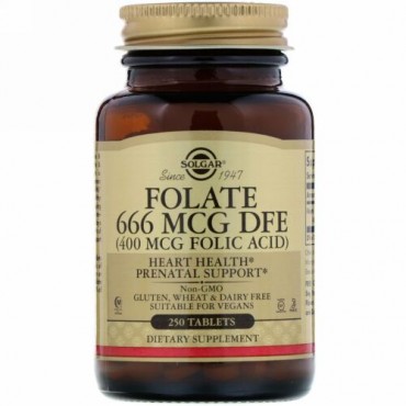 Solgar, 葉酸、400mcg、250粒