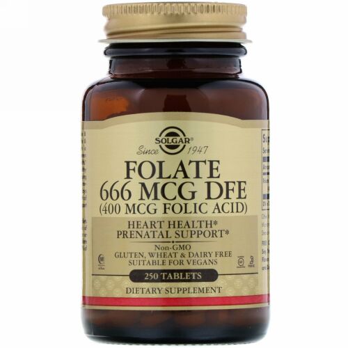 Solgar, 葉酸、400mcg、250粒
