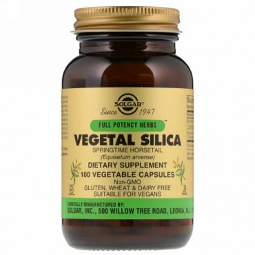 Solgar, Full Potency Herbs, Vegetal Silica, 100 Vegetable Capsules (Discontinued Item)