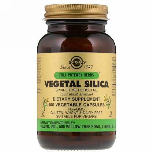 Solgar, Full Potency Herbs, Vegetal Silica, 100 Vegetable Capsules (Discontinued Item)