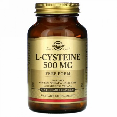 Solgar, L-システイン、 500mg、 90植物性カプセル