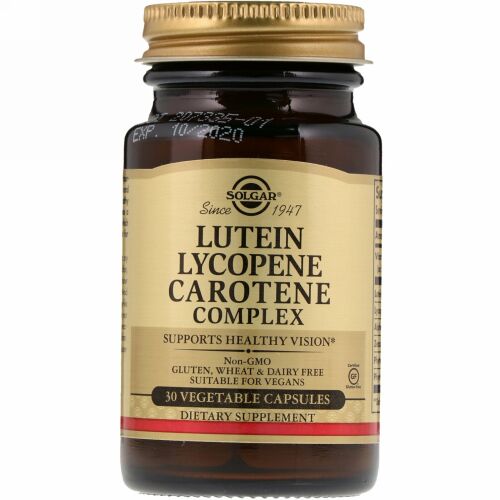 Solgar, Lutein Lycopene Carotene Complex, 30 Vegetable Capsules