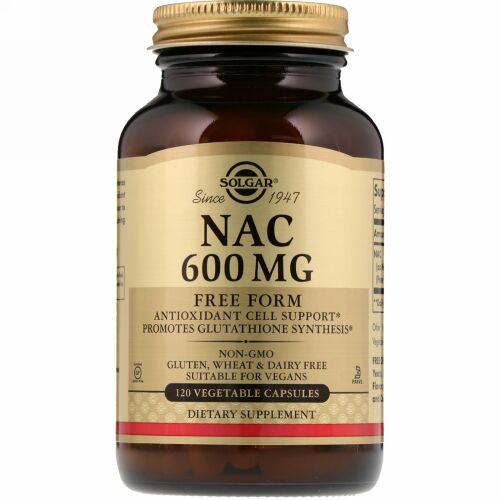 Solgar, NAC, 600 mg、植物性カプセル120粒