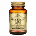 Solgar, 自然由来オメガ-3、ベジタリアンDHA、200 mg、ベジカプセルソフトジェル50錠