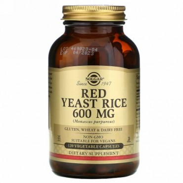 Solgar, 赤酵母米、600mg、植物性カプセル120個