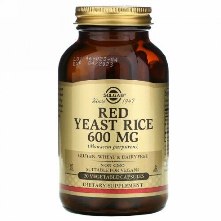 Solgar, 赤酵母米、600mg、植物性カプセル120個