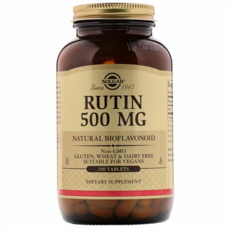 Solgar, ルチン, 500 mg, 250 錠剤