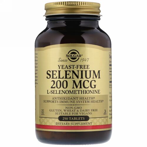 Solgar, セレニウム, 200 mcg, 250 タブレット