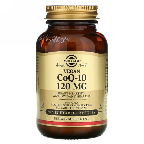 Solgar, 植物性CoQ-10、120mg、植物性カプセル60粒