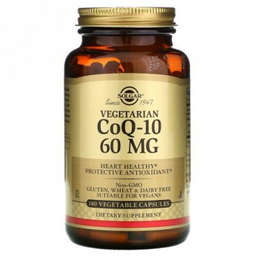 Solgar, ベジタリアンCoQ-10、60 mg、180野菜カプセル