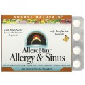 Source Naturals, アラーセチン、アレルギー及び蓄膿、ホメオパシー薬剤 48粒