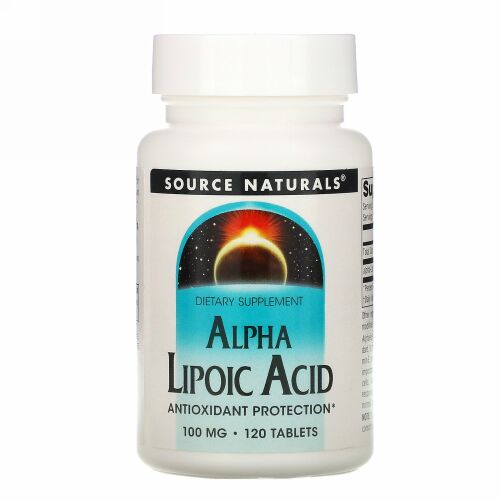 Source Naturals, αリポ酸, 100 mg, 120錠