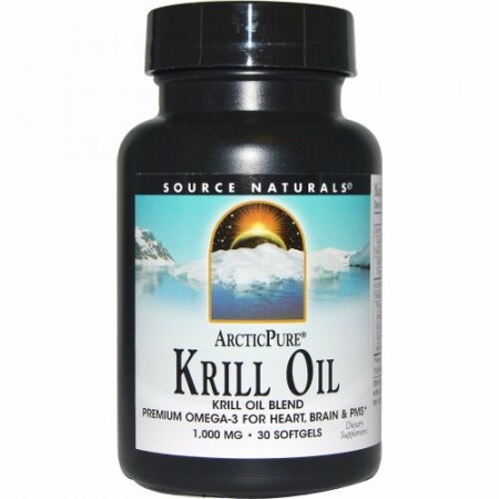 Source Naturals, アークティックピュア、 クリル オイル、 1000 mg、 30 ソフトジェル