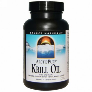 Source Naturals, アークティックピュア（ArcticPure）, オキアミ油, 500 mg, 120ソフトゼリー
