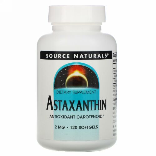 Source Naturals, アスタキサンチン、2mg、120ソフトジェル