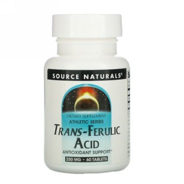 Source Naturals, トランスフェルラ酸、 250 mg、60 錠