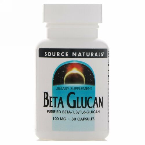 Source Naturals, ベータグルカン, 100 mg, 30 カプセル