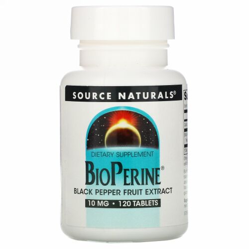 Source Naturals, バイオペリン、10 mg、120粒