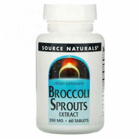 Source Naturals, ブロッコリースプラウトエキス、250mg、60粒