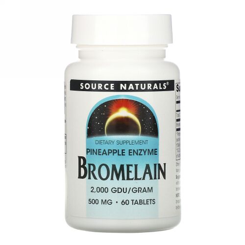 Source Naturals, Bromelain 2,000 GDU/g, 500 mg, 60 Tablets