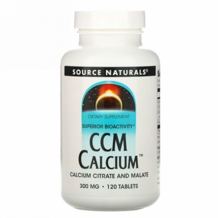 Source Naturals, CCMカルシウム、300mg、120錠