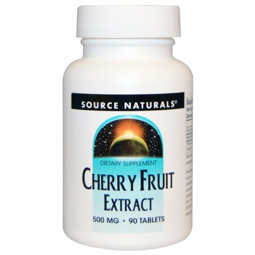 Source Naturals, チェリー果実エキス、500 mg、90粒