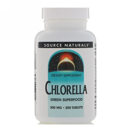 Source Naturals, クロレラ、500 mg、 200 錠
