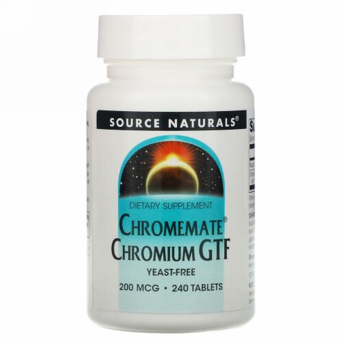 Source Naturals, クロームメート クロムGTF、 200 mcg、 240錠