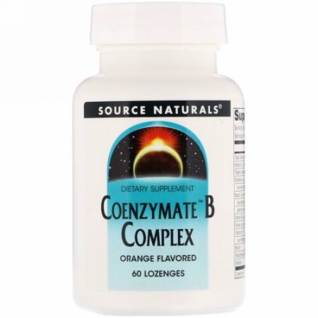 Source Naturals, コエンザイムB複合体、オレンジ味、ロゼンジ60個