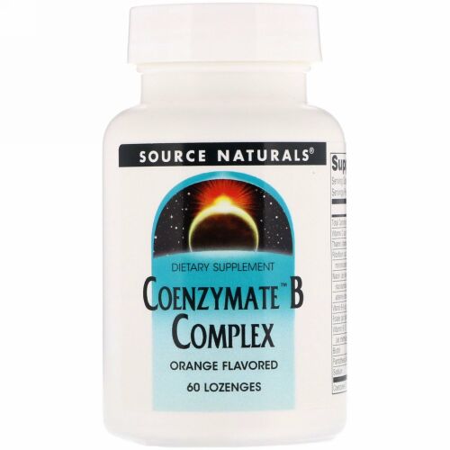 Source Naturals, コエンザイムB複合体、オレンジ味、ロゼンジ60個