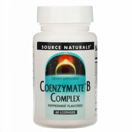 Source Naturals, Coenzymate B Complex, Peppermint Flavored, 60 Lozenges